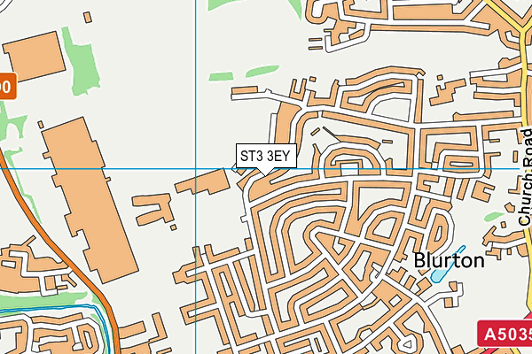 ST3 3EY map - OS VectorMap District (Ordnance Survey)