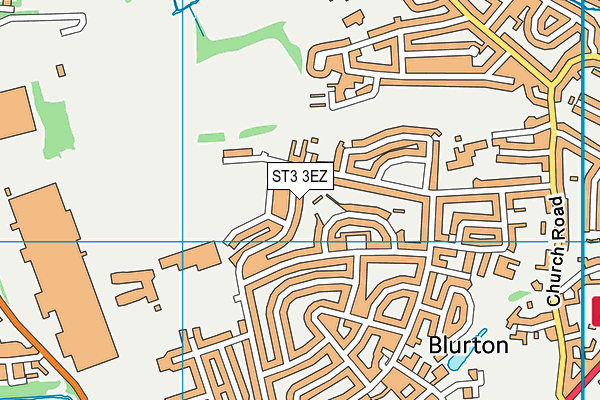 ST3 3EZ map - OS VectorMap District (Ordnance Survey)