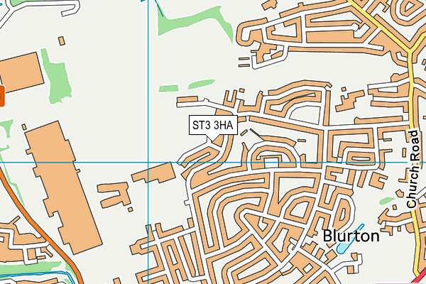 ST3 3HA map - OS VectorMap District (Ordnance Survey)