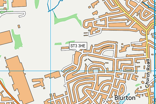 ST3 3HE map - OS VectorMap District (Ordnance Survey)