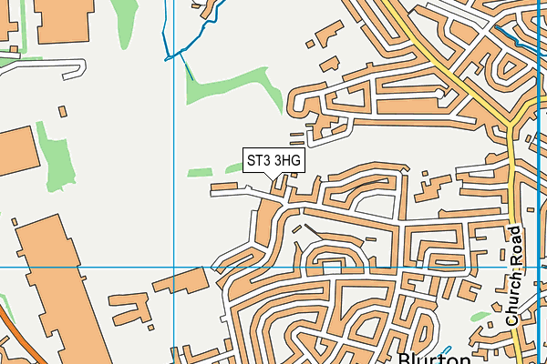 ST3 3HG map - OS VectorMap District (Ordnance Survey)