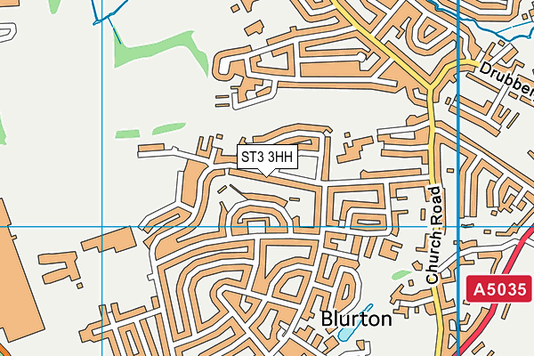 ST3 3HH map - OS VectorMap District (Ordnance Survey)