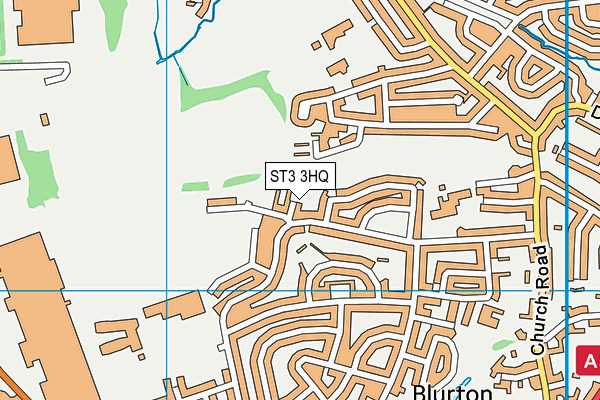 ST3 3HQ map - OS VectorMap District (Ordnance Survey)