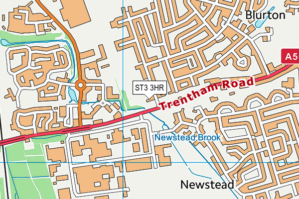 ST3 3HR map - OS VectorMap District (Ordnance Survey)