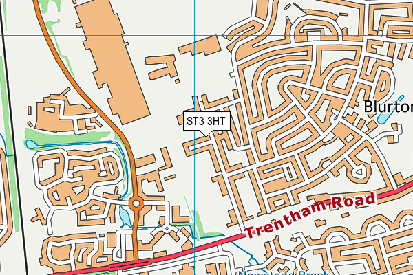 ST3 3HT map - OS VectorMap District (Ordnance Survey)