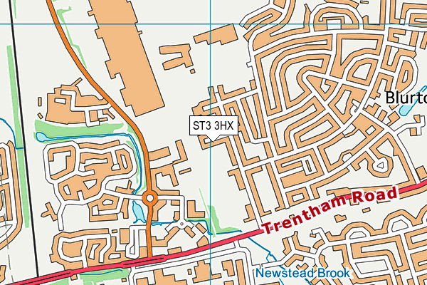 ST3 3HX map - OS VectorMap District (Ordnance Survey)