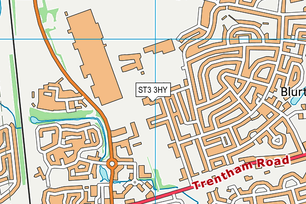 ST3 3HY map - OS VectorMap District (Ordnance Survey)