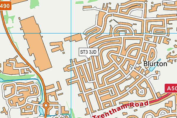 Kemball School map (ST3 3JD) - OS VectorMap District (Ordnance Survey)