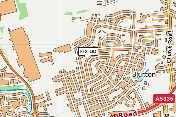 ST3 3JQ map - OS VectorMap District (Ordnance Survey)