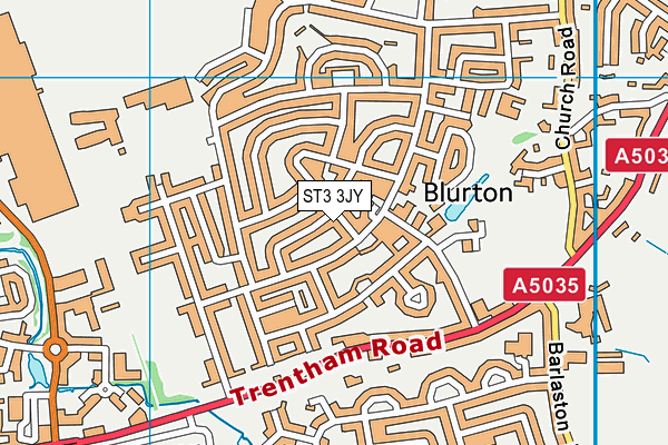 ST3 3JY map - OS VectorMap District (Ordnance Survey)