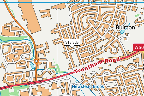 ST3 3LB map - OS VectorMap District (Ordnance Survey)