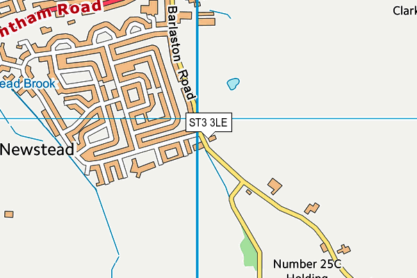 ST3 3LE map - OS VectorMap District (Ordnance Survey)