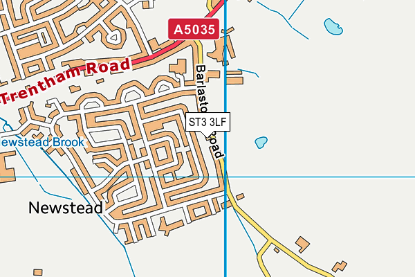 ST3 3LF map - OS VectorMap District (Ordnance Survey)