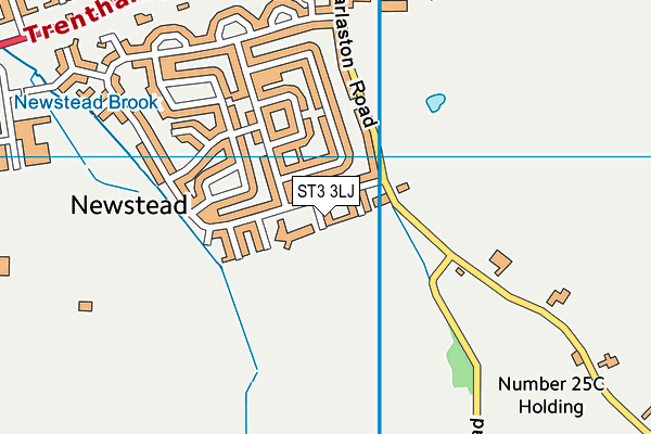 ST3 3LJ map - OS VectorMap District (Ordnance Survey)