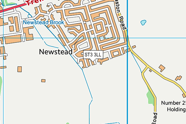 ST3 3LL map - OS VectorMap District (Ordnance Survey)