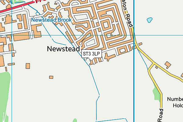 ST3 3LP map - OS VectorMap District (Ordnance Survey)