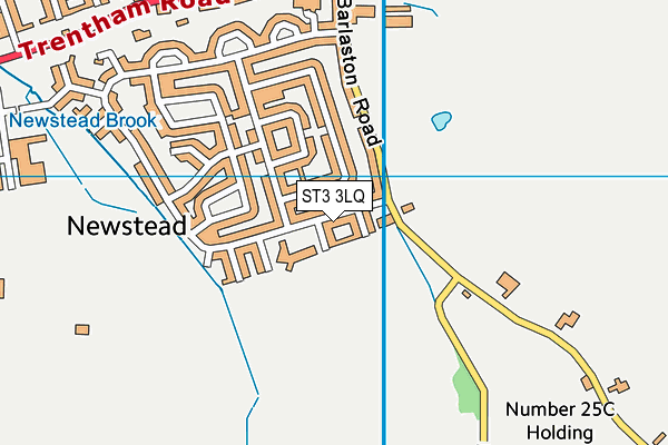 Newstead Primary Academy map (ST3 3LQ) - OS VectorMap District (Ordnance Survey)