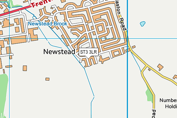 ST3 3LR map - OS VectorMap District (Ordnance Survey)