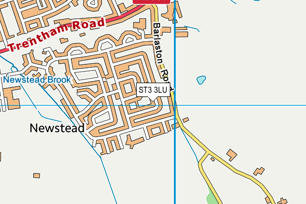 ST3 3LU map - OS VectorMap District (Ordnance Survey)