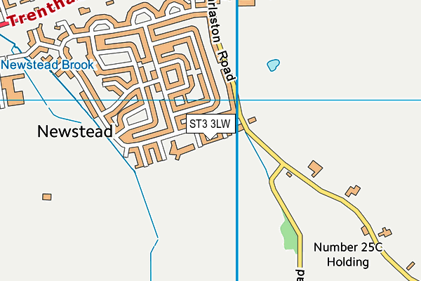 ST3 3LW map - OS VectorMap District (Ordnance Survey)