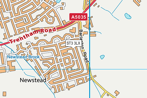 ST3 3LX map - OS VectorMap District (Ordnance Survey)