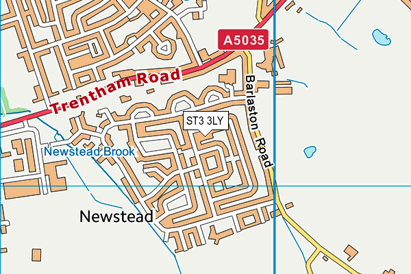 ST3 3LY map - OS VectorMap District (Ordnance Survey)