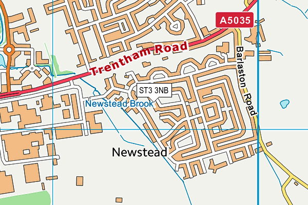 ST3 3NB map - OS VectorMap District (Ordnance Survey)