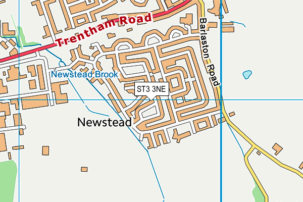 ST3 3NE map - OS VectorMap District (Ordnance Survey)