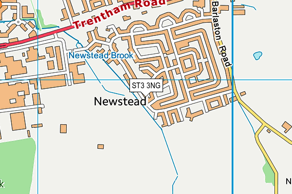 ST3 3NG map - OS VectorMap District (Ordnance Survey)