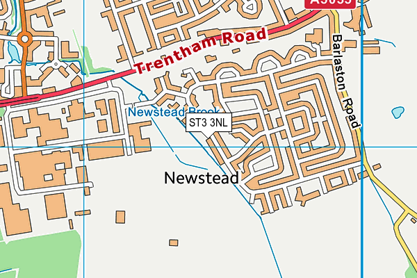 ST3 3NL map - OS VectorMap District (Ordnance Survey)