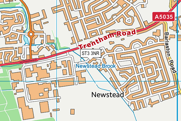 ST3 3NR map - OS VectorMap District (Ordnance Survey)