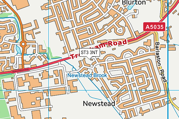 ST3 3NT map - OS VectorMap District (Ordnance Survey)