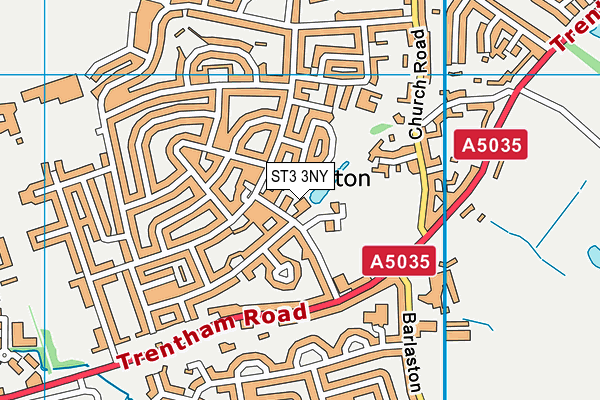ST3 3NY map - OS VectorMap District (Ordnance Survey)