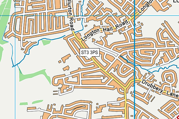 ST3 3PS map - OS VectorMap District (Ordnance Survey)