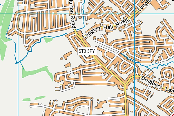 ST3 3PY map - OS VectorMap District (Ordnance Survey)