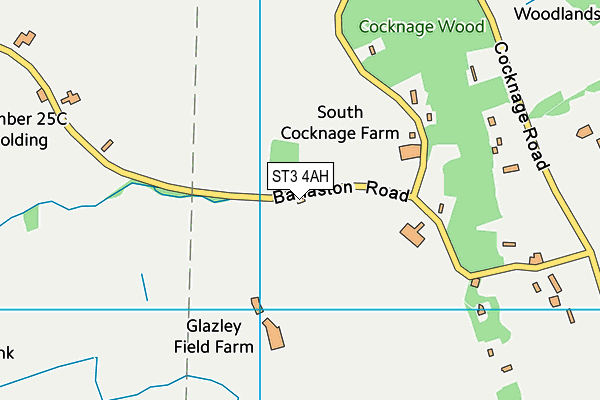 ST3 4AH map - OS VectorMap District (Ordnance Survey)