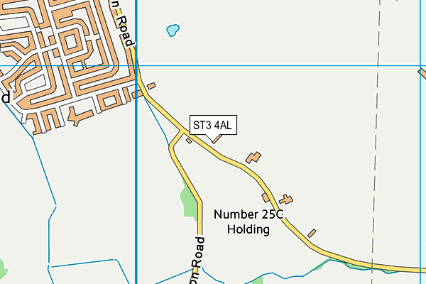 ST3 4AL map - OS VectorMap District (Ordnance Survey)