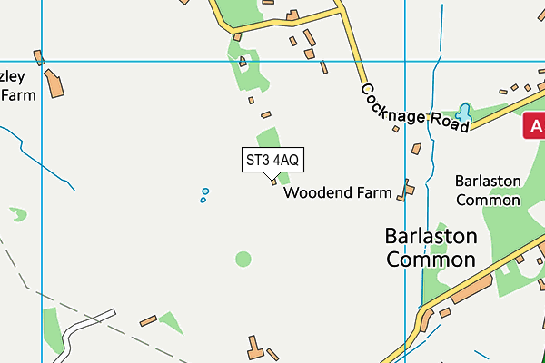 ST3 4AQ map - OS VectorMap District (Ordnance Survey)