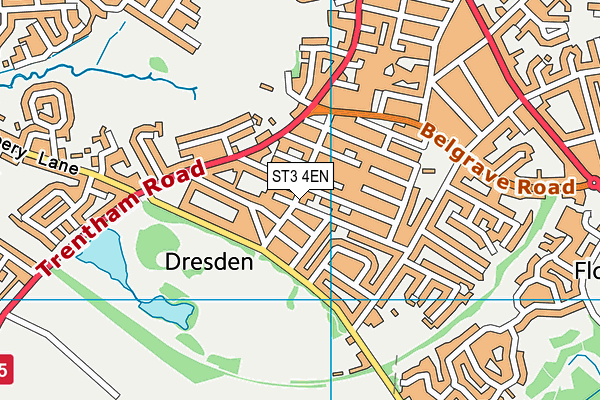 ST3 4EN map - OS VectorMap District (Ordnance Survey)