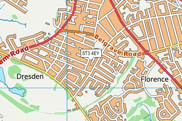 ST3 4EY map - OS VectorMap District (Ordnance Survey)