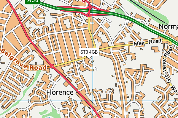 ST3 4GB map - OS VectorMap District (Ordnance Survey)