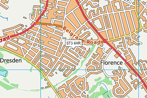 ST3 4HR map - OS VectorMap District (Ordnance Survey)