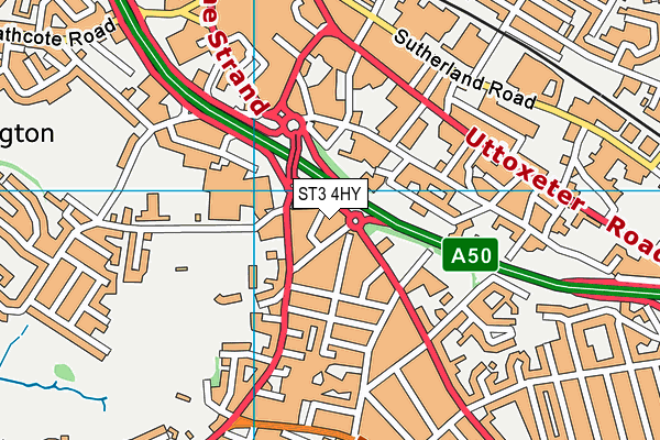 ST3 4HY map - OS VectorMap District (Ordnance Survey)