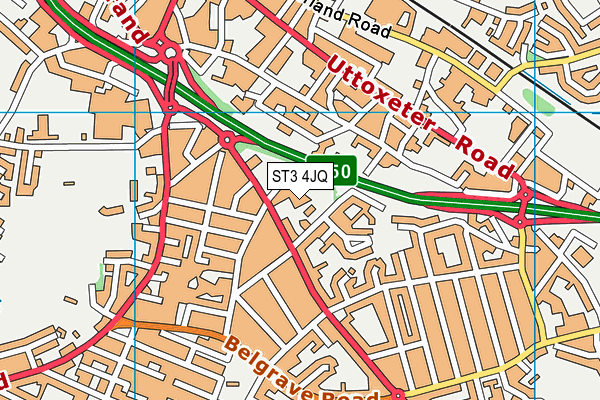 ST3 4JQ map - OS VectorMap District (Ordnance Survey)