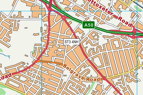 ST3 4NH map - OS VectorMap District (Ordnance Survey)