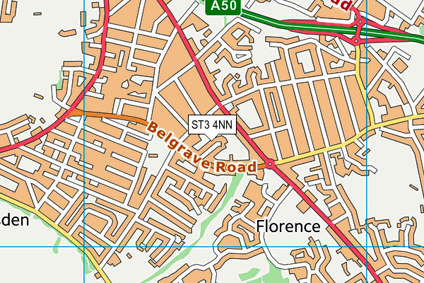 ST3 4NN map - OS VectorMap District (Ordnance Survey)