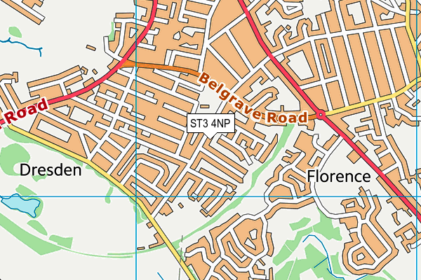 ST3 4NP map - OS VectorMap District (Ordnance Survey)