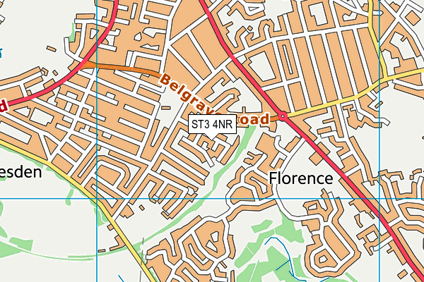 ST3 4NR map - OS VectorMap District (Ordnance Survey)