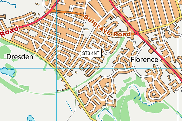 ST3 4NT map - OS VectorMap District (Ordnance Survey)