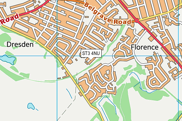 ST3 4NU map - OS VectorMap District (Ordnance Survey)
